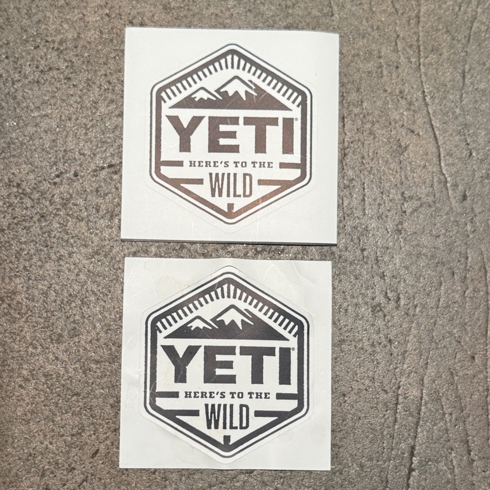 Yeti Adventure Stickers / Wall Decal - Black and white Set of 2